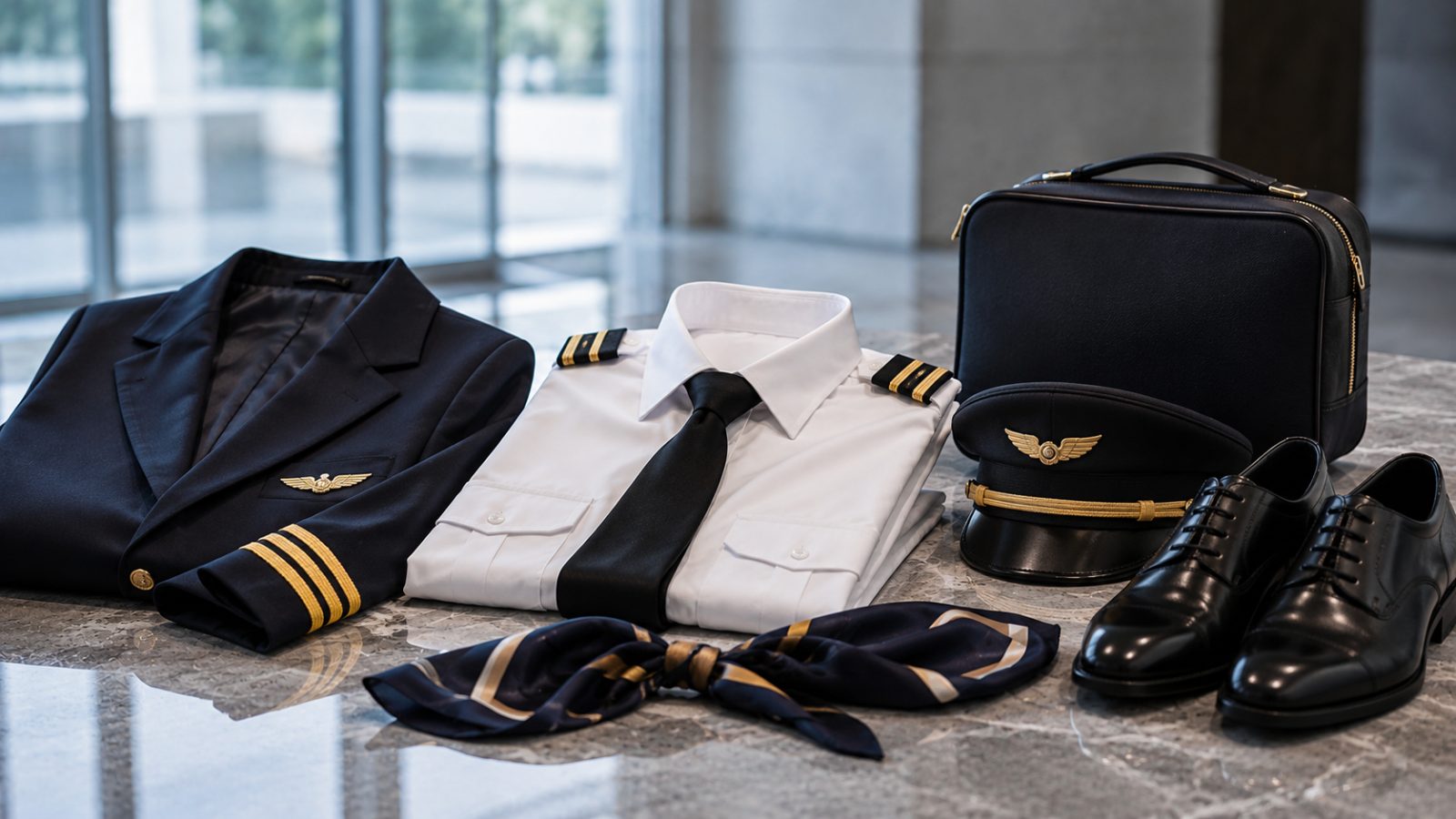 Aviation kit laid out