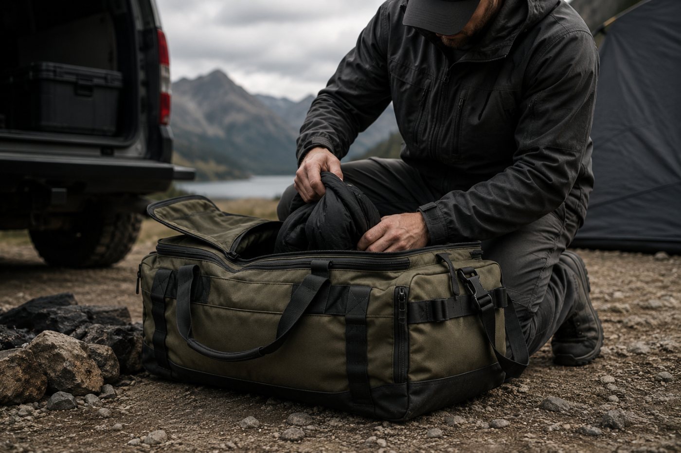Duffel at the trailhead