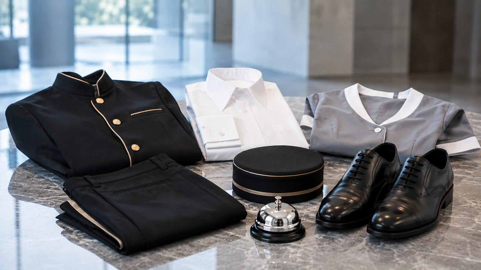 Hospitality kit laid out