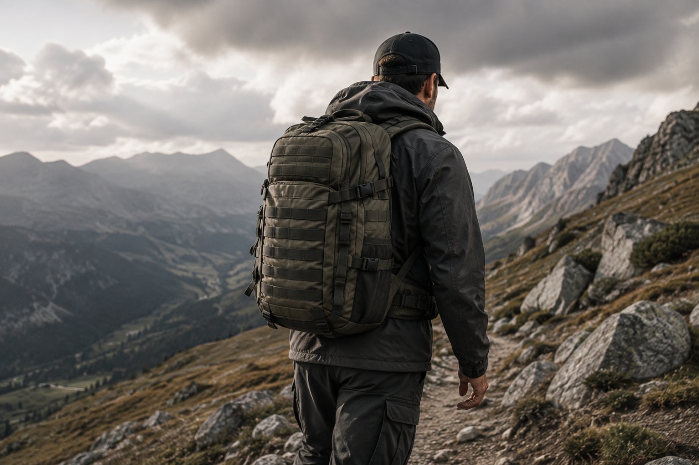Pack on the ridge trail